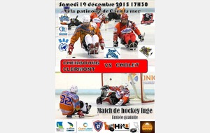 Match de hockey luge à Caen le 19 décembre 2015 à 17H30